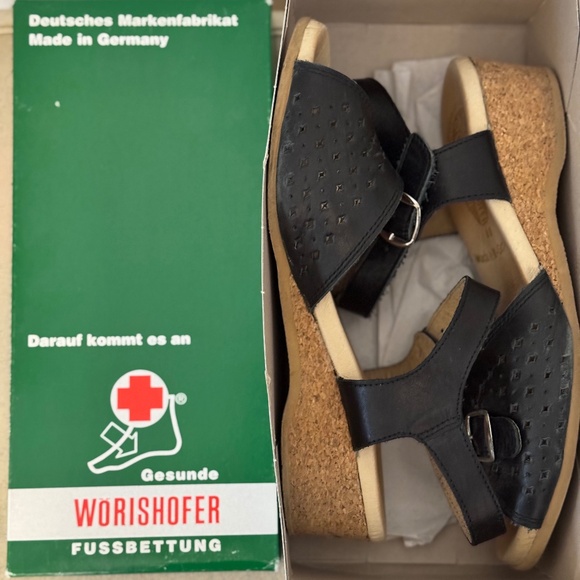 Wörishofer Perforated Sandals Style 711 (Black - Size 40) - Picture 6 of 6